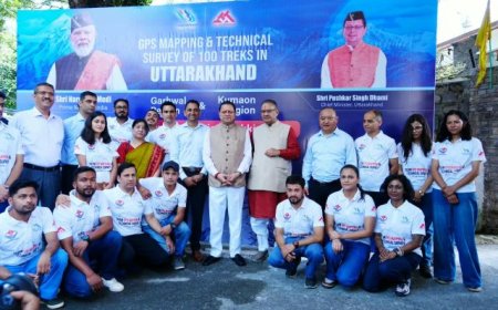 मुख्यमंत्री पुष्कर सिंह धामी ने जीपीएस मैपिंग एवं तकनीकी सर्वेक्षण के लिए अभियान दल को किया फ्लैग ऑफ