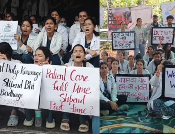 सरकारी मेडिकल कॉलेजों में MBBS इंटर्न डॉक्टरों की हड़ताल दूसरे दिन भी जारी, स्टाइपेंड बढ़ाने की कर रहे मांग