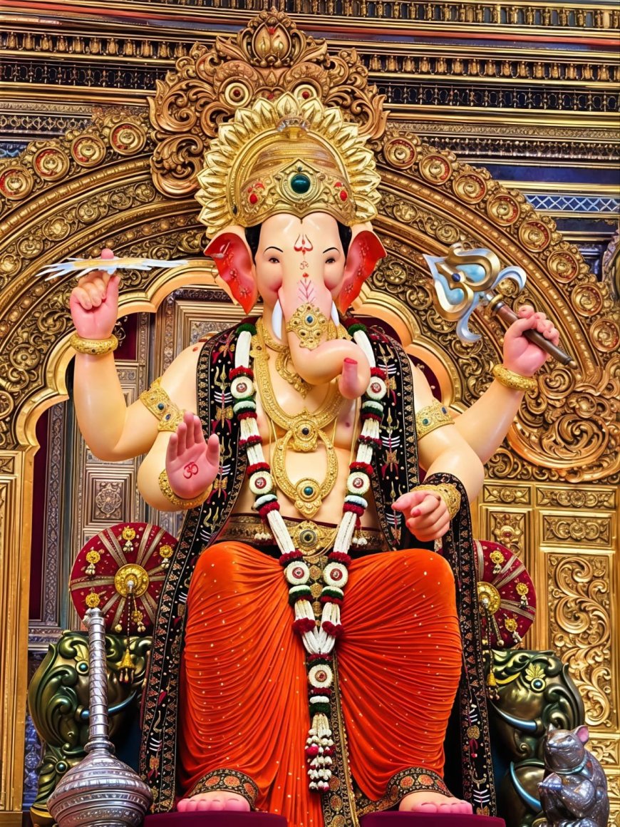 मुंबई में गूंजा गणपति बप्पा मोरया, लालबागचा राजा की पहली झलक ने मोहा मन