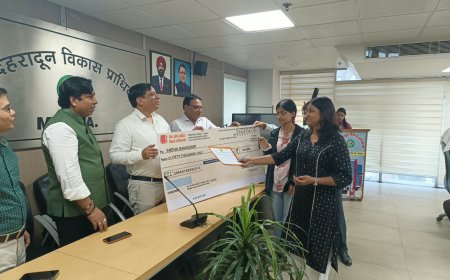 एमडीडीए की नई पहचान को मिली रचनात्मक उड़ान, मैस्कॉट और स्लोगन प्रतियोगिता के विजेता सम्मानित