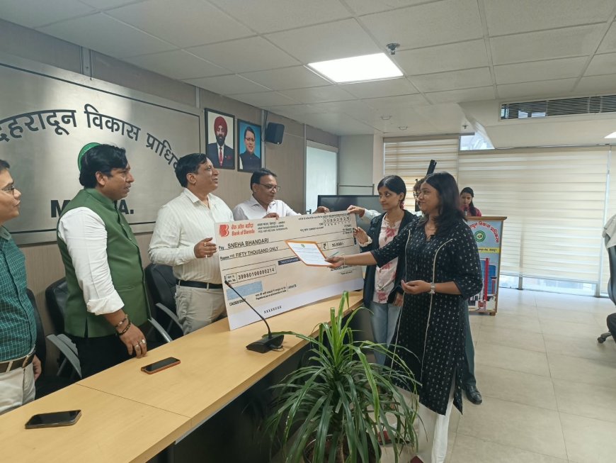 एमडीडीए की नई पहचान को मिली रचनात्मक उड़ान, मैस्कॉट और स्लोगन प्रतियोगिता के विजेता सम्मानित