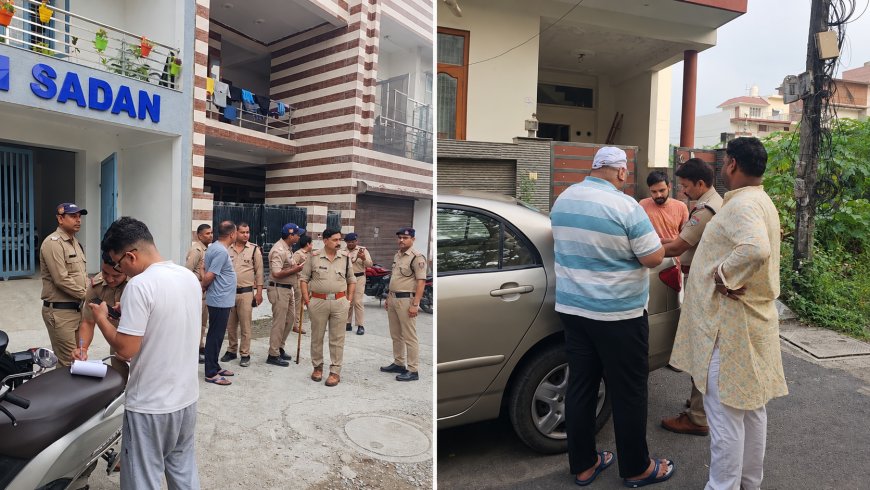 पटेलनगर में पुलिस ने चलाया बड़ा सत्यापन अभियान, 35 मकान मालिकों पर लगाया 3.50 लाख जुर्माना