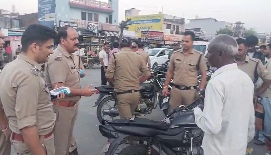 लक्सर पुलिस ने चेकिंग अभियान में सीज की 7 बाइक, एक दर्जन से ज्यादा चालान किए