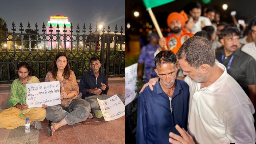 इंडिया गेट पर धरना: अंकिता भंडारी के माता-पिता ने दुष्यंत गौतम की राज्यपाल नियुक्ति के खिलाफ आवाज उठाई